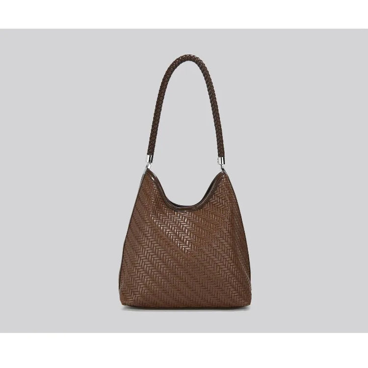 CEEKAY 2026 Nuova Borsa Hobo Intrecciata, Borsa a Spalla Retrò con Trama a Spina di Pesce e Manico Intrecciato, Borsa Tote Casual da Donna