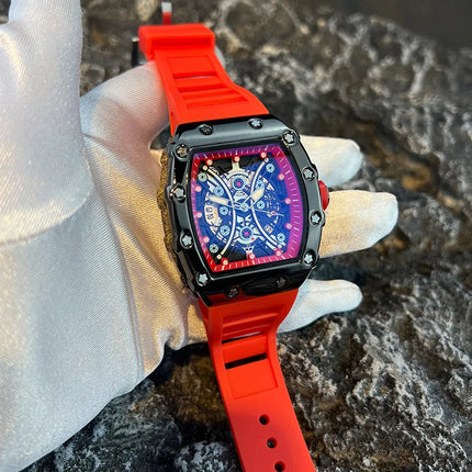 Orologio da uomo leggero marchio di lusso quadrante barile di vino orologio sportivo alla moda con bagliore notturno orologio calendario Reloj L146 platinumshop