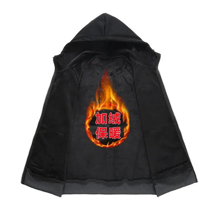 Big size thick hoodie set for men autumn winter casual plus size cardigan jacket hooded two-piece set 170kg 11xl suits for men