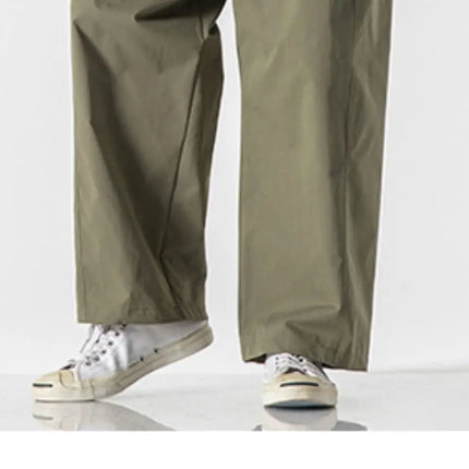 Pantaloni estivi da uomo a gamba larga Pantaloni moda casual solidi leggeri e sottili Harun Pantaloni da jogging larghi da uomo Pantaloni cargo Streetwear Taglie forti 5XL