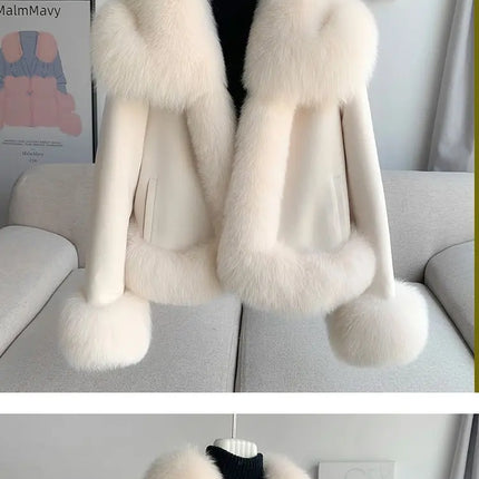 2026 Winter New Faux Fur Jacket Women's Overcoat Fashion Loose Thickened Warm Parker Coat Women's Down Jacket Outwear Casaco