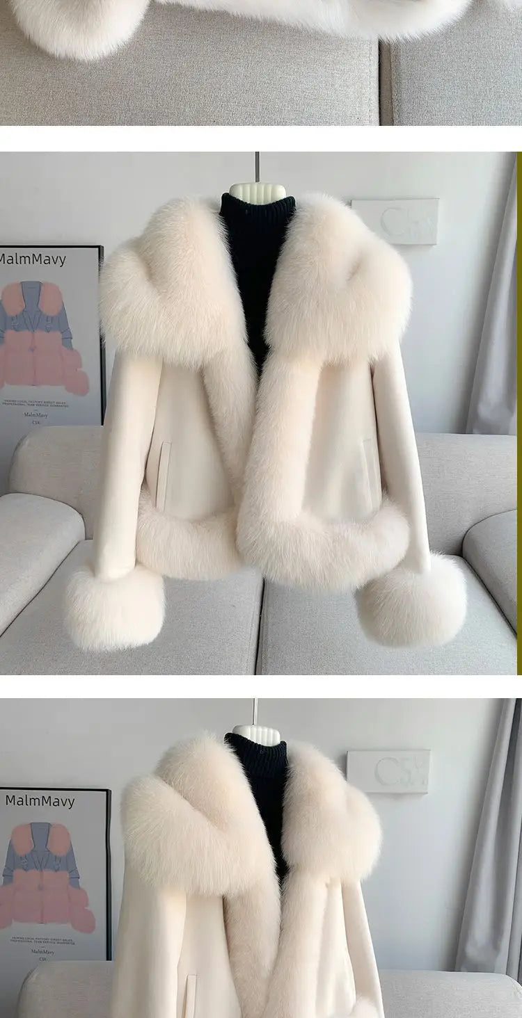 2026 Winter New Faux Fur Jacket Women's Overcoat Fashion Loose Thickened Warm Parker Coat Women's Down Jacket Outwear Casaco