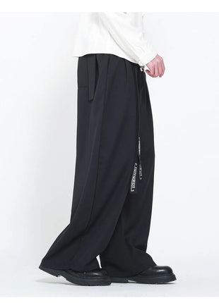 Pantaloni da uomo in stile giapponese con stampa Ukiyo-e, pantaloni comodi e alla moda, pantaloni larghi da uomo, pantaloni casual a gamba dritta da uomo
