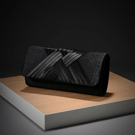 Luxury Stripes Designer One-shoulder bag Envelope Evening Clutch Bags hardware shoulder bag women wedding party gift bag PlatiNum