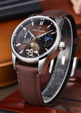 PAGANI DESIGN 41MM Orologio da uomo Orologio meccanico automatico di lusso Orologio da pilota impermeabile in acciaio inossidabile da 100 m PDYS021