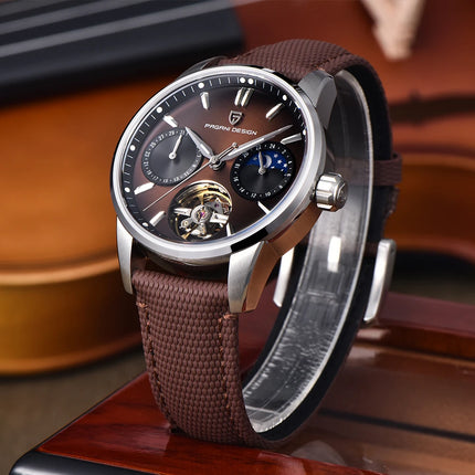 PAGANI DESIGN 41MM Orologio da uomo Orologio meccanico automatico di lusso Orologio da pilota impermeabile in acciaio inossidabile da 100 m PDYS021