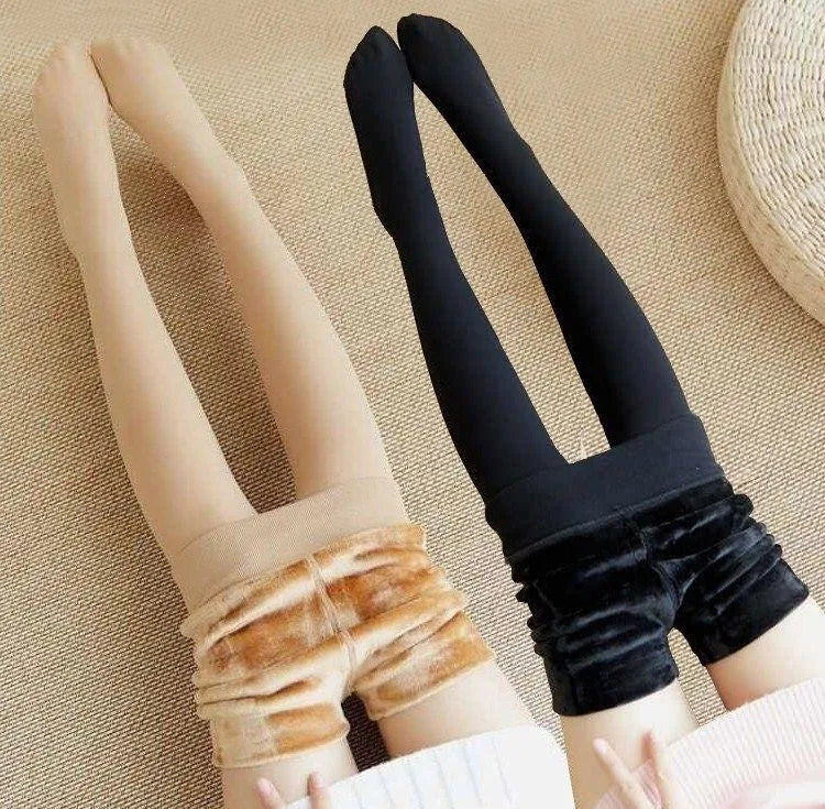 Winter Leggings Knitting Velvet Casual Legging High Elastic Lady's Warm Pants Skinny Pants for Women Polar Pantyhose PlatiNum