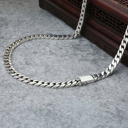 100% S925 Collana in argento sterling Bracciale Punk S925 Gioielli in argento Non sbiadisce mai Carry certificato Uomo Donna Gioielli Regali platinumshop