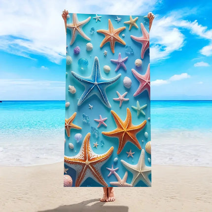1 Serviette de plage en microfibre ultra-fine Ocean Element, serviette de plage absorbante à séchage rapide, serviette de plage de sport pour la natation