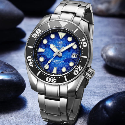 ADDIESDIVE Watches For Men Sapphire Luxury NH35 Mechanical Wristwatch 200m Waterproof Ceramic Bezel BGW9 Luminous Diving Watch