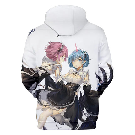 Harajuku Hip Hop Comfortable Re ZERO Rem Ram 3D print Hoodies Sweatshirts Men/Women Sweatshirt Adult/Child Casual Pullovers