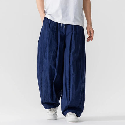 Pantaloni Uomo Nuova Estate Pantaloni larghi leggeri e sottili in vita elastica Sport all'aria aperta maschili Pantaloni larghi casual oversize da uomo Streetwear