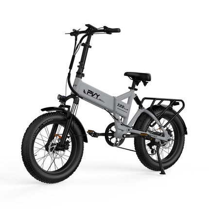 [EU DIRECT] Bicicletta Elettrica Pieghevole PVY Z20 PLUS, Pneumatici Fat da 20*4.0 Pollici con Tripla Sospensione Ammortizzata, Coppia 100N.m, Batteria 48V 16.5Ah - Grigio
