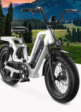 Bicicletta Elettrica G-FORCE RS ST per Tutti i Terreni, Potenza 750W, Batteria 48V15Ah, Bici Elettrica per Adulti, Pneumatici Larghi 20*4 Pollici per Tutti i Terreni