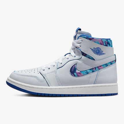 Scarpe da ginnastica alte Nike Air Jordan 1 Zoom originali da donna DV5575-140 platinumshop