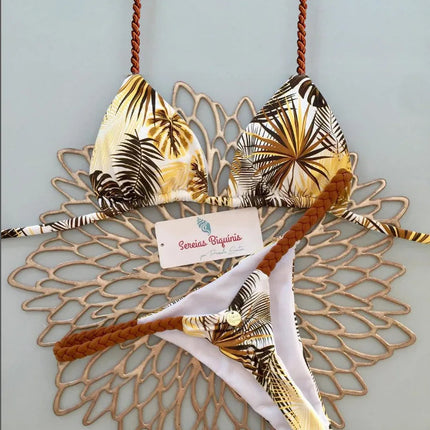 Nuovo Sexy Bikini da Donna per Vacanze al Mare, Set Due Pezzi PlatiNum