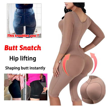 Guaine colombiane per tutto il corpo Shaper Tute ad alta compressione Postoperatorio Dopo il parto Lipo Braccio Vita più sottile Riducendo Shapewear