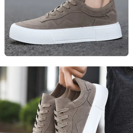 Men's Vulcanized Shoes Fashion Casual Sneakers Lace Up Platform Shoe High Quality Suede Casual Shoes for Men Sneakers Man Shoes