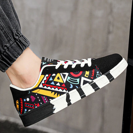 Nuove Scarpe Estive alla Moda per Uomo, Sneakers Sportive Antiscivolo da Passeggio, Scarpe Casual in Tela con Motivi, Zapatos Maschili