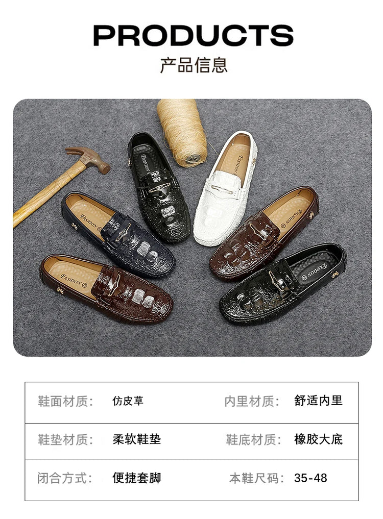 Scarpe Italiane Formali da Uomo, Mocassini in Pelle Fatti a Mano, Scarpe Casual Eleganti Slip-on, Comode Calzature di Lusso per Uomo