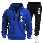 Autumn and winter hot selling men's hooded sweatshirt+casual pants two-piece outdoor multi pocket pullover and sports pants set PlatiNum