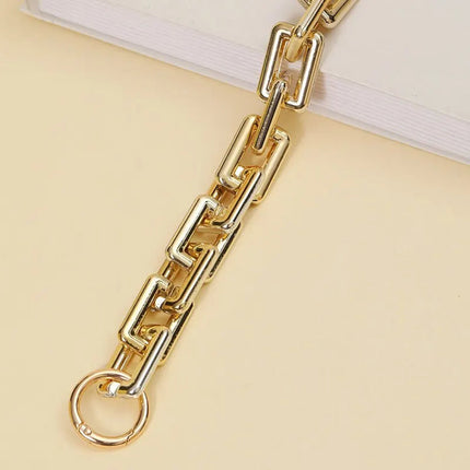 Versatile Women Bag Chain Strap Wide Chain Golden Luxury Fashion Bag Accessories Fashion Chain Bag PlatiNum