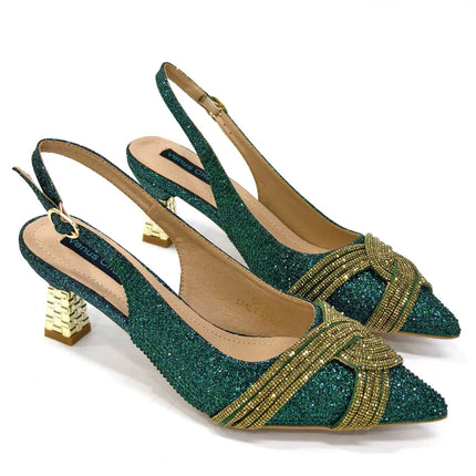 Temperamento Nuove scarpe da donna Scarpe da sposa Scarpe eleganti da donna Scarpe da festa da donna eleganti italiane in pelle con strass