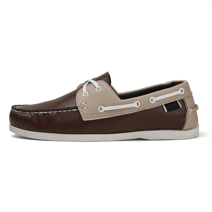 Scarpe mocassini da uomo alla moda con punta a grembiule, comode antiscivolo per passeggiate all'aperto, viaggi, primavera ed estate