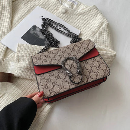 Fashion Popular Women's Bag Trend Brand Retro Chain Shoulder Bag High Quality Ladies Crossbody Bag Designer Luxury Handbag PlatiNum