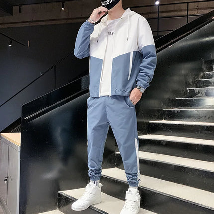 M-6XL-New-Men's-Sportswear-Set-from-Japan-South-Korea-Autumn-Casual-Wear-Men's-Hooded-Jacket-Leg-Tied-Pants-Trendy-Casual-Suit