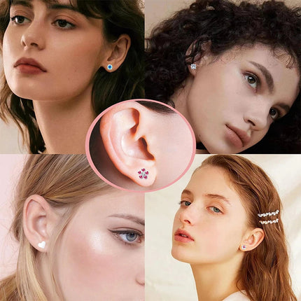 2 pz/set In Acciaio Inox Cuore Luna Earbone Della Vite Della Vite Della Sfera Orecchini con perno per Le Donne di Modo Dell'orecchio Trago Cartilagine Body Piercing platinumshop