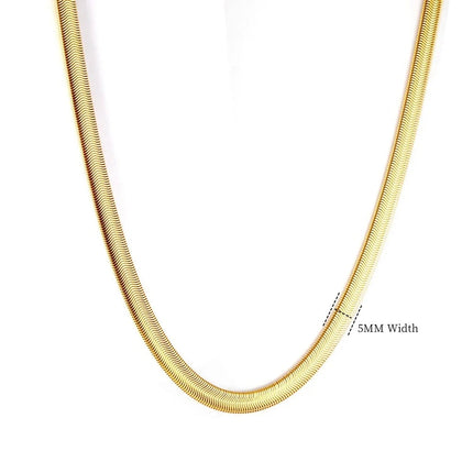 Collana lunga a catena a serpente di moda Uomo Donna Catene a maglie color oro in acciaio inossidabile Set di gioielli punk di base all'ingrosso platinumshop