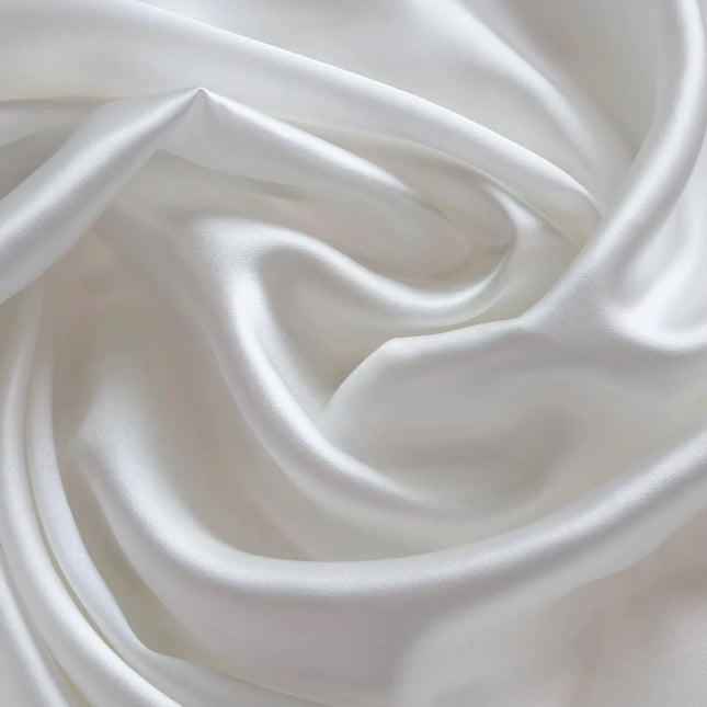 1 Meter DIY Sewing Supplies 100% Pure Silk Nature White Satin Shinny White Scarf Fabri