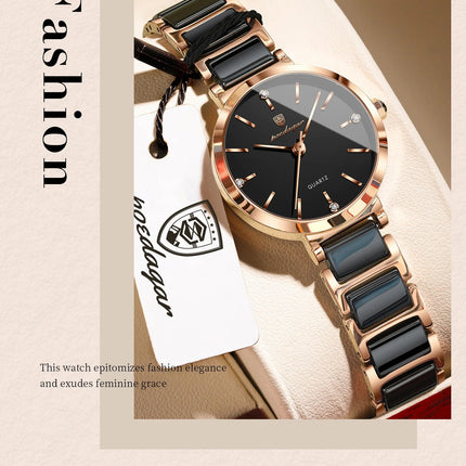 Orologio di lusso POEDAGAR Top Diamond per donna, orologio al quarzo da donna di alta qualità, impermeabile, in acciaio inossidabile, con scatola. platinumshop