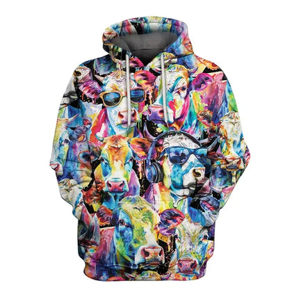 3D Print Funny Animal Cat Alpaca Graphic Hoodies For Men Women Casual Oversized Pullovers Sport Tracksuit Mens Sweatshirt Tops