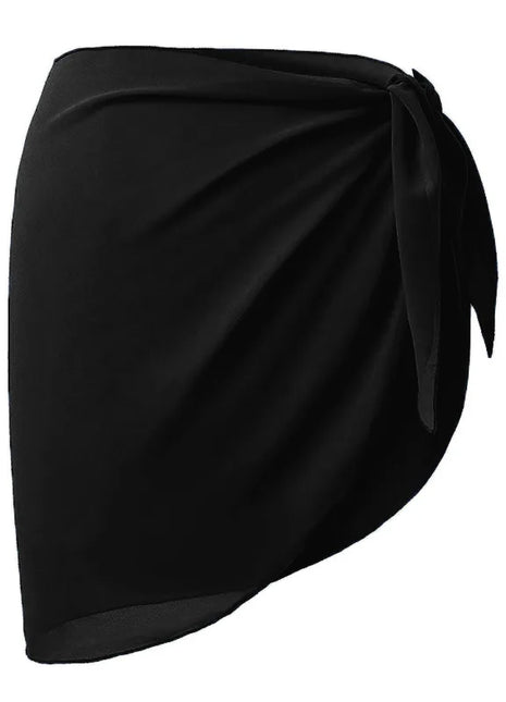 Elegante Copricostume Corto in Chiffon per Donna, Sciarpa Avvolgente da Spiaggia