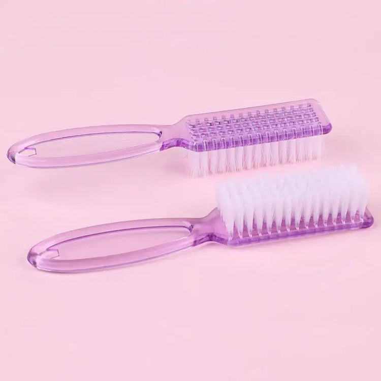 Cleaning Nail Brushes Transparent Long Handle Soft Remove Dust Nail Brushes Multifunctional Five Color Manicure Pedicure Tools
