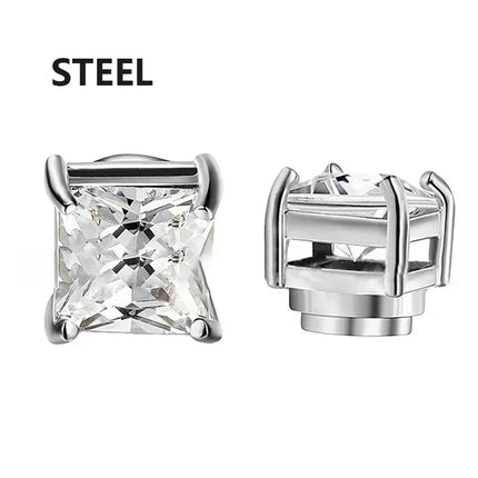 1/3 paia di orecchini magnetici per uomo e donna, magnete CZ nero, orecchino a clip non penetrante, orecchino a magnete rotondo senza piercing platinumshop