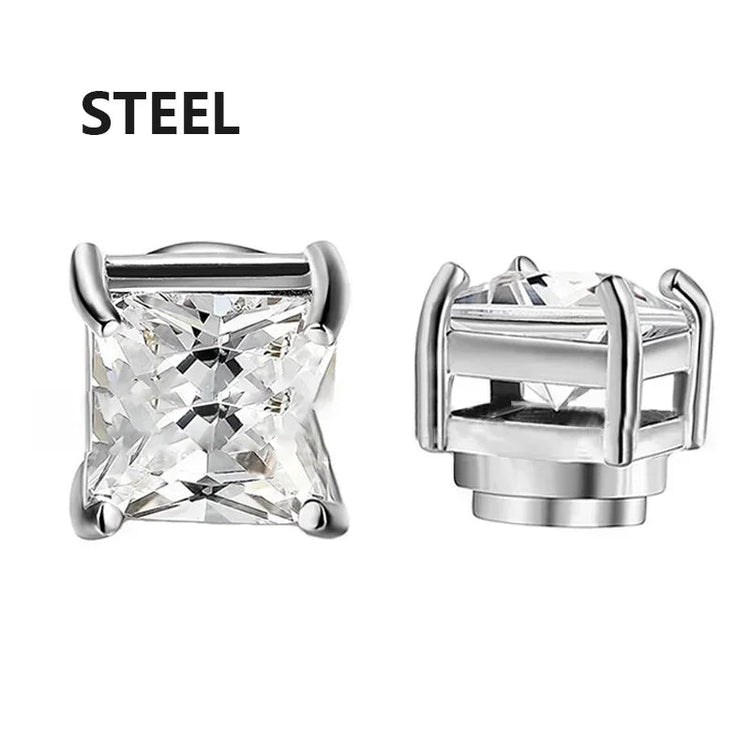 1/3 paia di orecchini magnetici per uomo e donna, magnete CZ nero, orecchino a clip non penetrante, orecchino a magnete rotondo senza piercing platinumshop