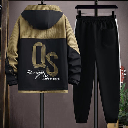 2025 Spring Casual Jackets Sportswear+Pants Men's Sets Korean Style 2 Piece Sets Men Streetwear Fitness Male Tracksuit