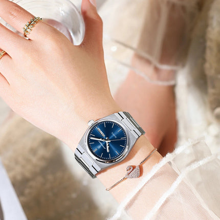 POEDAGAR Top squisito orologio da polso da donna impermeabile al quarzo luminoso orologio da donna casual data settimana orologi da donna in acciaio inossidabile platinumshop