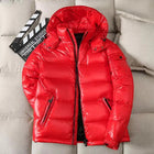 High Quality Outdoor Windproof Parka Thicken Warm Puffer Tops Winter Hooded Shiny Down Coats Mens Casual White Duck Down Jackets