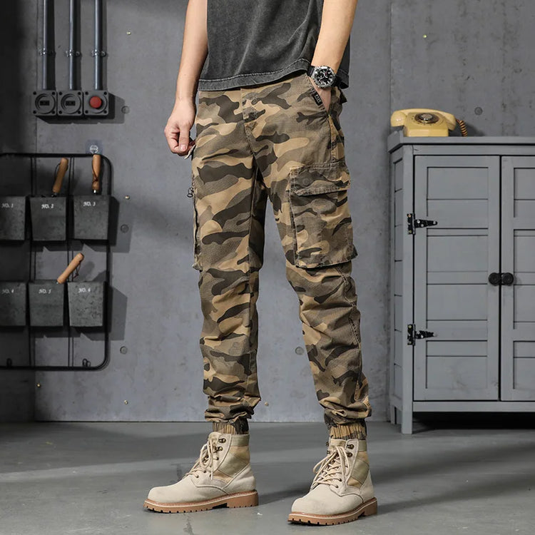 Spring Autumn Men Cargo Camouflage Pants Men Cotton Casual Breeche Bermuda Beach Jogger Pants Mens Trousers Male Dropshipping