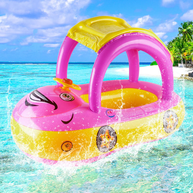 Kids Pool Floats for Car Shaped, Toddler Swimming Ring Beach Toys, Baby Pool Float, Infant Floats for 4-6 Years Old