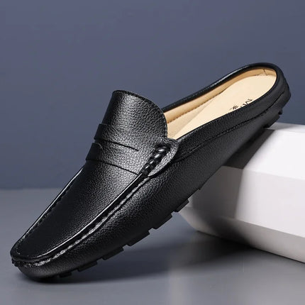 YRZL mocassini estate Slip on mezze scarpe per uomo pantofole in pelle PU Casual traspirante comodi mocassini mocassini scarpe Casual da uomo