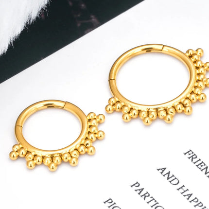 G23 Titanium Piercing Nose Ring Body Jewelry Hoop earings ASTM F136 Cartilage Tragus Diaphragm Titanium Hing PlatiNum