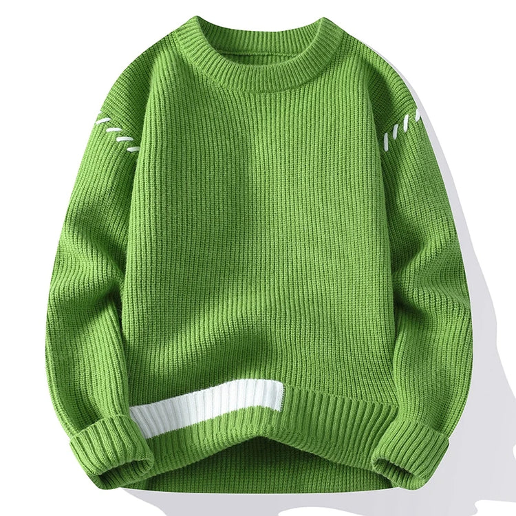 Autumn Winter Men's Sweater Warm Knit Pullovers Fashion Loose Knitted Sweaters Men Youthful Vitality Patchwork Casual Pullovers