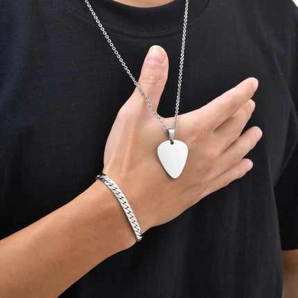 Vnox Set di 2 Pezzi Collana con Ciondolo e Bracciale da Uomo, Set di Gioielli in Acciaio Inossidabile Colore Nero Oro Argento, Regali di Gioielleria alla Moda platinumshop