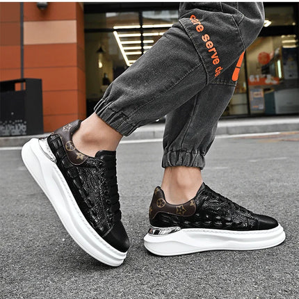 Leather Shoes Men's Skateboard Cricket for Men Sports Running Sneakers Male Luxury Designer Flats Platform