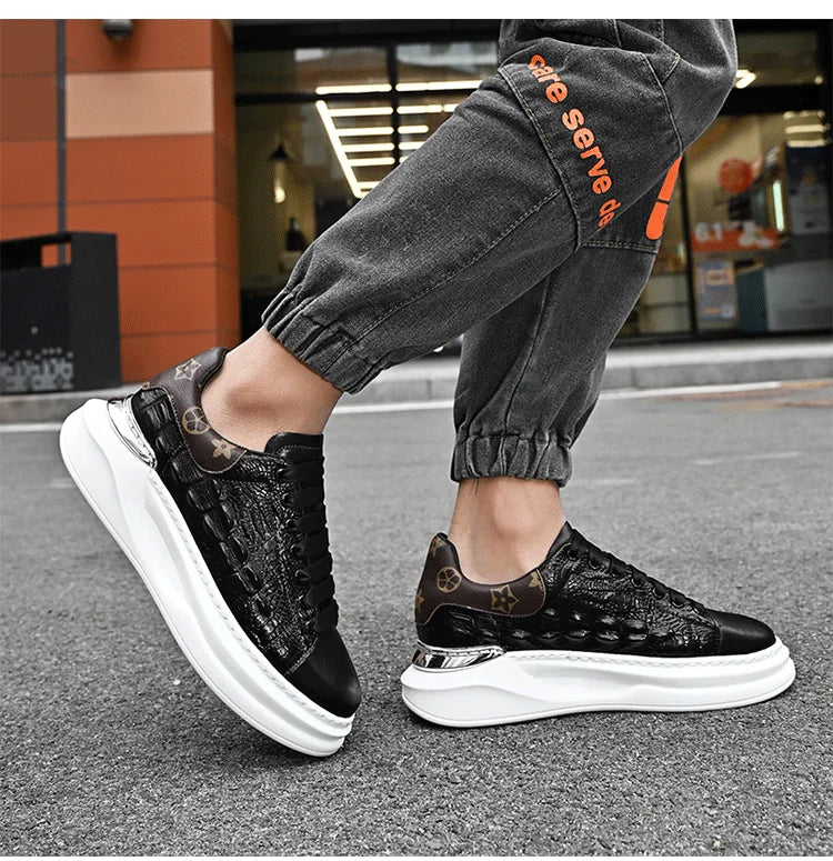 Leather Shoes Men's Skateboard Cricket for Men Sports Running Sneakers Male Luxury Designer Flats Platform